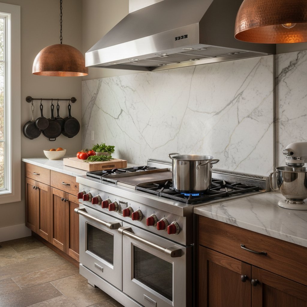 Wolf professional range in Highlands Ranch home